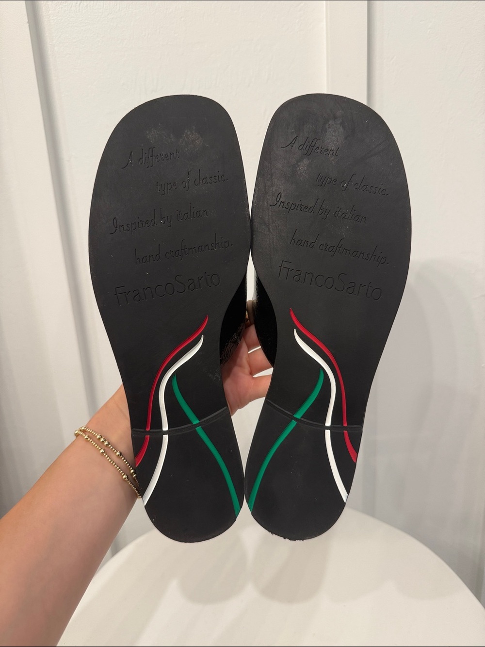 Franco Sarto Black Patent Slide Mules - Picture 4 of 4